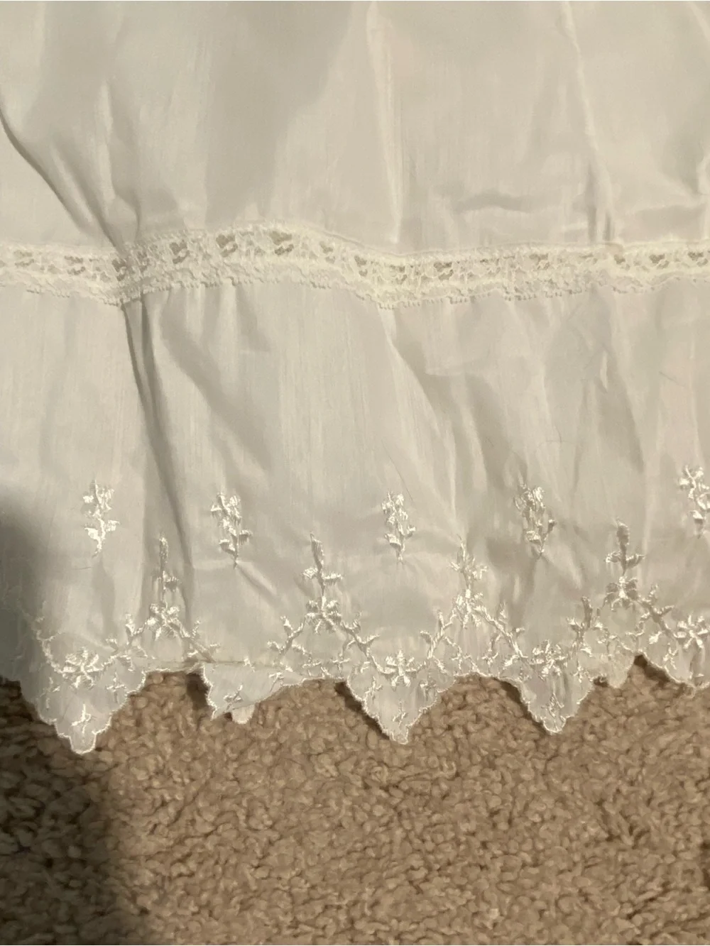 Vintage White Lace-Trim Half Slip Skirt Size Small - Picture 2 of 3